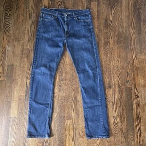 Levi’s 513 Slim Straight Men’s Jeans — 36x34 — Dark Wash